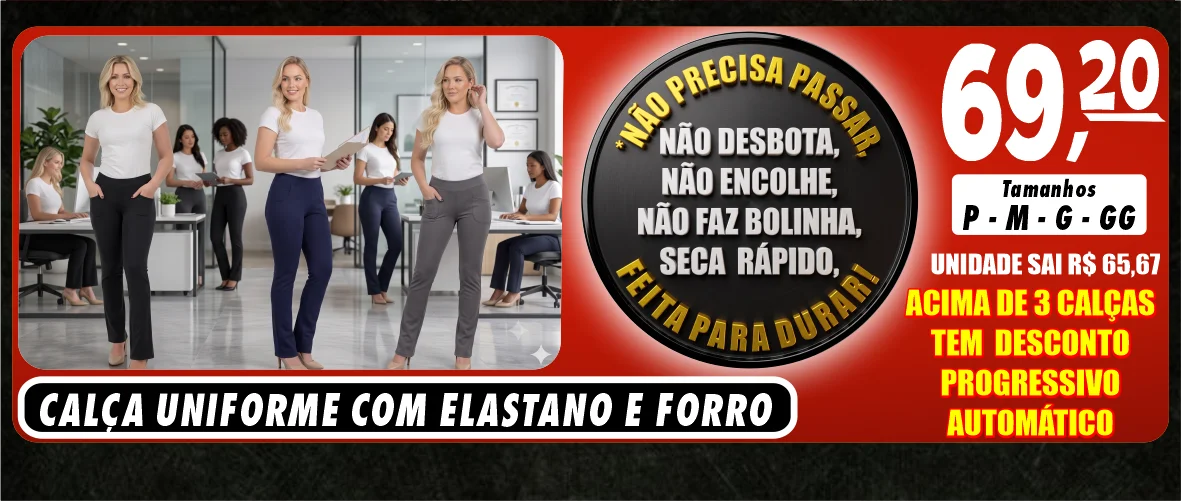 Banner calça de uniforme