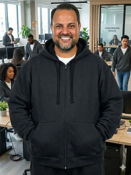Jaqueta jovem plus size  c/ capuz