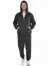 Conjunto moletom jaqueta jovem com capuz e calça com punho