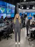 Conjunto jaqueta fem jovem c/ capuz e calça de punho