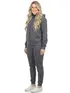Conjunto jaqueta fem jovem c/ capuz e calça de punho