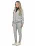 Conjunto jaqueta fem jovem c/ capuz e calça de punho