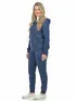 Conjunto jaqueta fem jovem c/ capuz e calça de punho