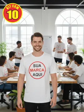 Kit 10 Camisetas Uniforme Estampa Frente Premium