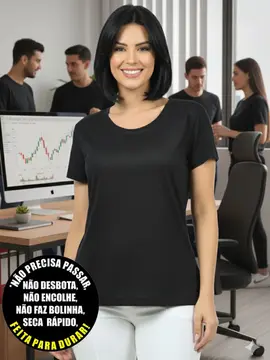 Blusa longa gola redonda