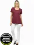 Blusa longa gola redonda
