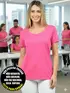 Blusa longa gola redonda