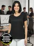 Blusa longa gola redonda