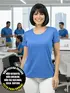 Blusa longa gola redonda