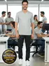 Camiseta masculina algodão decote v fenomenal