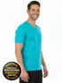 Camiseta masculina algodão decote v fenomenal