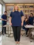 Camisa polo piquet feminina plus size fenomenal