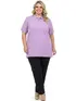Camisa polo piquet feminina plus size fenomenal