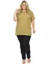 Camisa polo piquet feminina plus size fenomenal