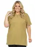 Camisa polo piquet feminina plus size fenomenal