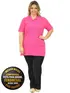 Camisa polo piquet feminina plus size fenomenal