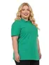 Camisa polo piquet feminina plus size fenomenal