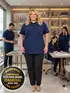 Camisa polo piquet feminina plus size fenomenal
