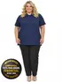 Camisa polo piquet feminina plus size fenomenal