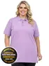 Camisa polo piquet feminina plus size fenomenal