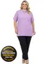Camisa polo piquet feminina plus size fenomenal