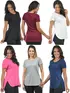 Kit 6 blusas mullet gola redonda fenomenal cores variadas