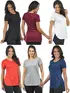Kit 6 blusas mullet gola redonda fenomenal cores variadas