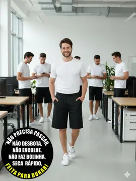Bermuda zíper com elastano