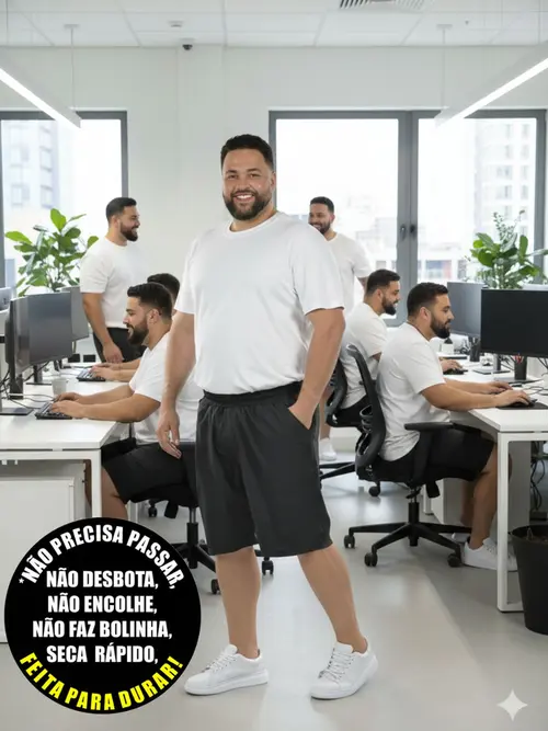 Bermuda plus size elastano e zíper