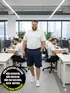 Bermuda plus size elastano e zíper