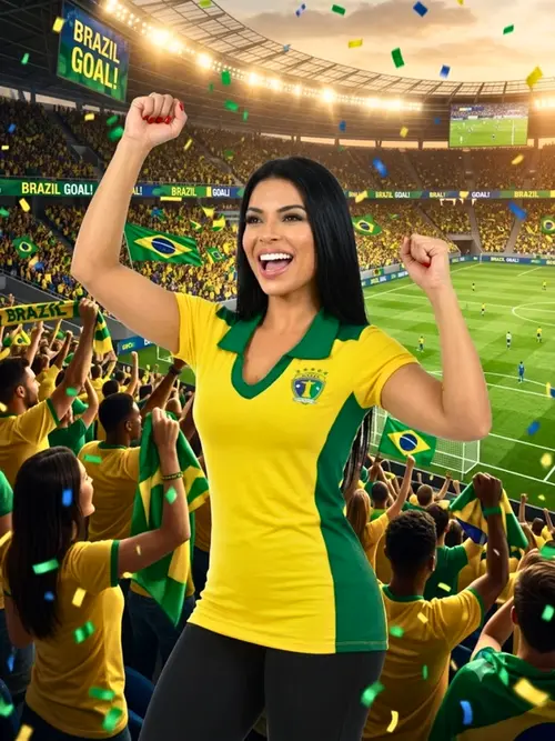Blusa Brasil Torcida Fenomenal (sem elasticidade)