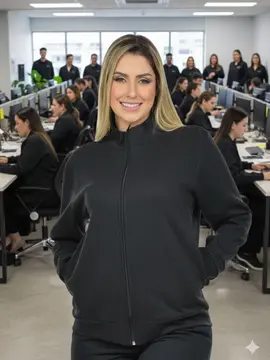 Jaqueta Moletom Flanelado Básico Feminina Fenomenal
