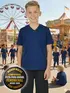 Camiseta algodão decote v infantil unissex fenomenal