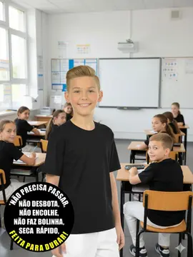 Camiseta malha fria gola careca infantil unissex fenomenal(sem elasticidade)