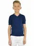 Camiseta Malha Fria Decote V com punho na manga Infantil Unissex