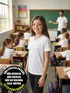 Camiseta Malha Fria Decote V com punho na manga Infantil Unissex