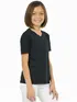 Camiseta Malha Fria Decote V com punho na manga Infantil Unissex