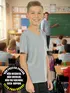 Camiseta Malha Fria Decote V Infantil Unissex Fenomenal (sem elasticidade)