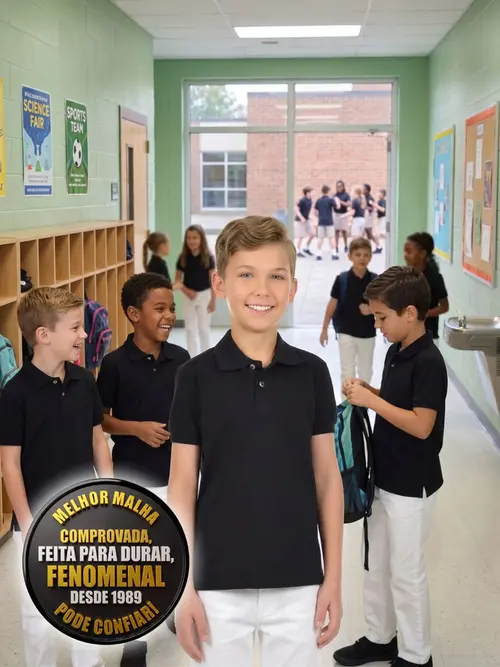 Camisa Polo Piquet Infantil Unissex Fenomenal