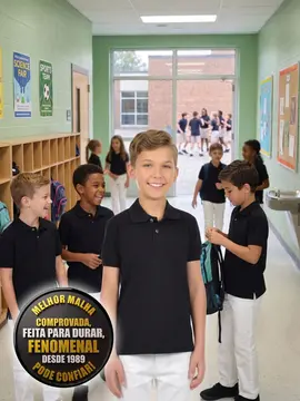 Camisa Polo Piquet Infantil Unissex Fenomenal