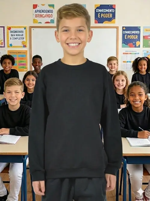 Blusão liso básico infantil