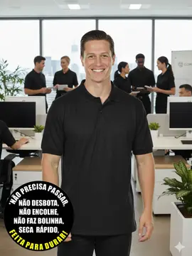 Polo masculina malha fria fenomenal(sem elasticidade)