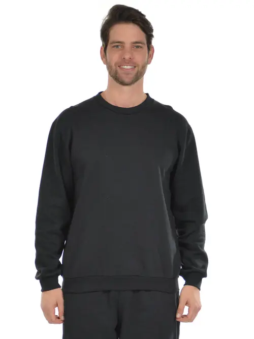 Blusão moletom flanelado básico masculino fenomenal Blusão