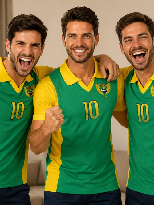 Camisa Polo Campeão Brasil fenomenal (sem elasticidade)