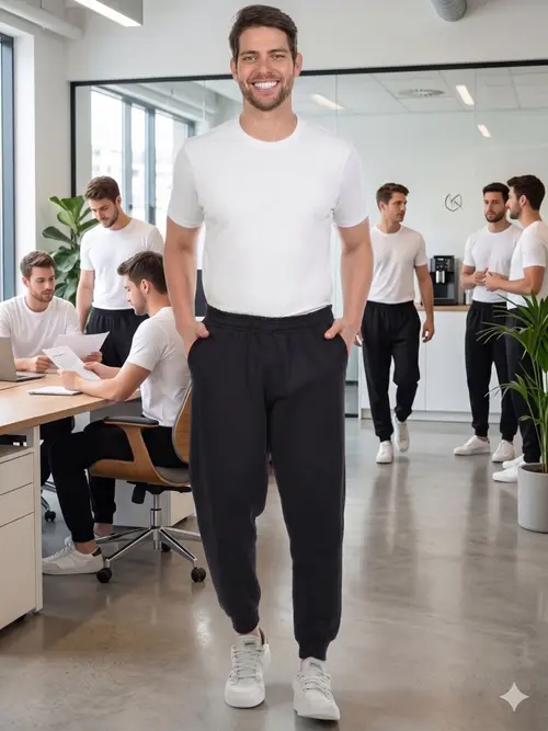Calça moletom flanelado básica punho fenomenal