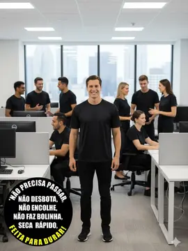 O Uniforme do Sucesso: Camiseta Malha Fria Fenomenal – Sua Equipe Impecável, Sem Precisar Passar e Com Máxima Durabilidade!