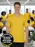 Camiseta masculina malha fria decote v fenomenal(sem elasticidade)
