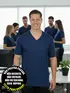 Camiseta masculina malha fria decote v fenomenal(sem elasticidade)