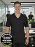 Camiseta masculina malha fria decote v fenomenal(sem elasticidade)