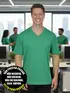 Camiseta masculina malha fria decote v fenomenal(sem elasticidade)